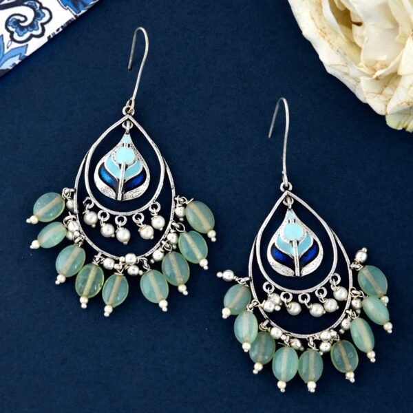 Bagh E Fiza Green Beads Earrings